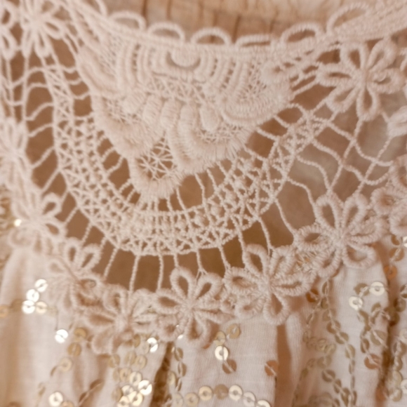 Macrame Sequin Boho Top - Picture 13 of 15